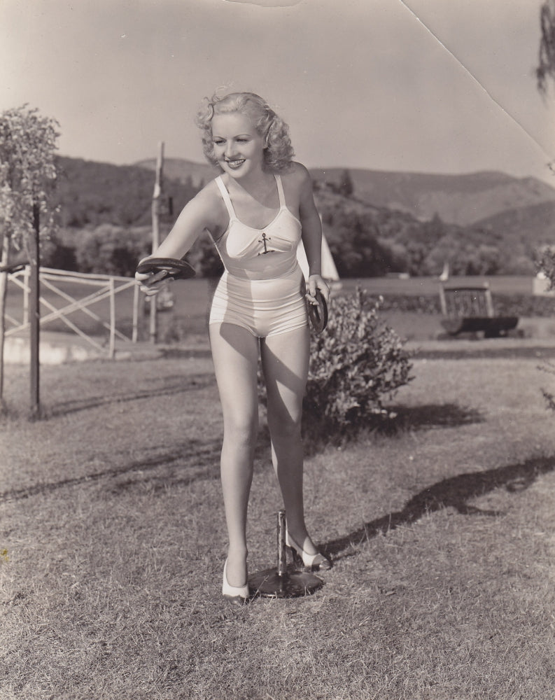 Betty Grable Horseshoes Photo Print - Vintage Glamour Artwork