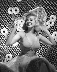 Betty Grable Hat Photo Print showcasing classic Hollywood glamour.