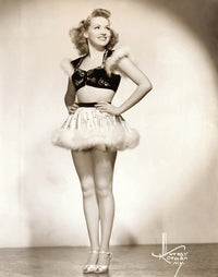 Betty Grable Looking Up Photo Print showcasing vintage Hollywood glamour