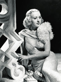 Betty Grable scarf photo print showcasing classic Hollywood glamour.