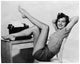 Angie Dickinson Typewriter Photo Print showcasing the iconic actress in a vintage setting.