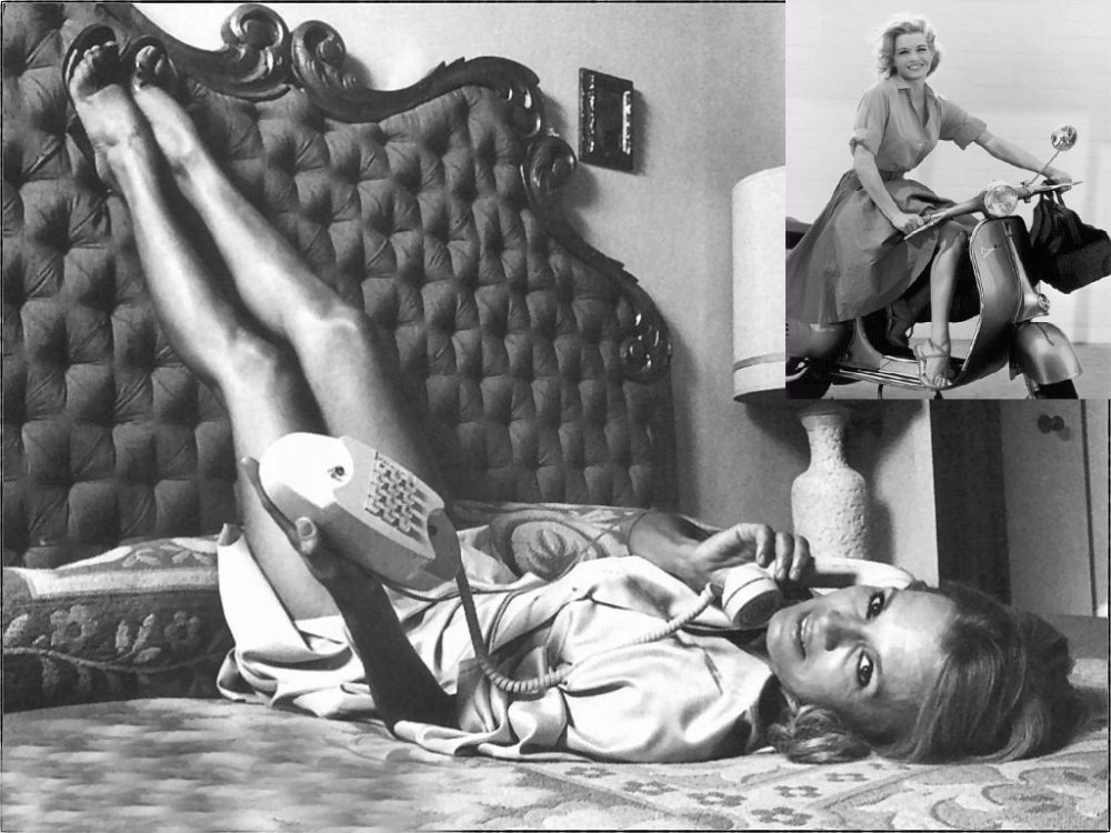 Angie Dickinson Telephone Photo Print featuring classic Hollywood glamour