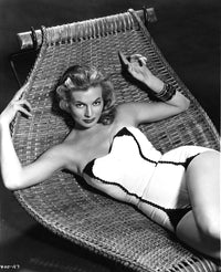 Anita Ekberg Hammock Photo Print featuring classic Hollywood elegance.