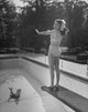 Buff Cobb Empty Pool Photo Print showcasing a serene pool scene.