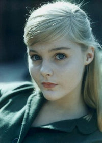 Photo print of Carol Lynley in a dark green top, classic Hollywood art.