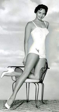 Carol Lynley White One Piece Photo Print showcasing classic Hollywood elegance.