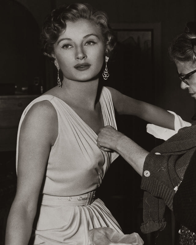 Carol Ohmart with Seamstress Photo Print, classic vintage cinema art