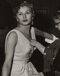 Carol Ohmart with Seamstress Photo Print, classic vintage cinema art