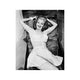 Carole Landis lounging photo print, classic Hollywood glamour art.