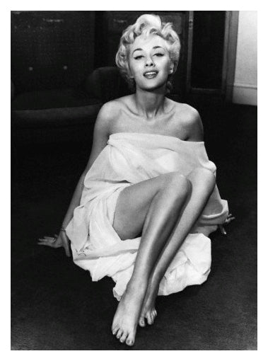 Carole Lesley wrapped in sheet photo print