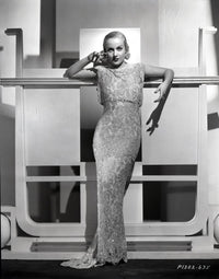 Carole Lombard Jewelled Gown Photo Print showcasing vintage Hollywood elegance.