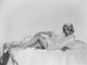Carroll Baker posed on bed photo print, vintage photography.