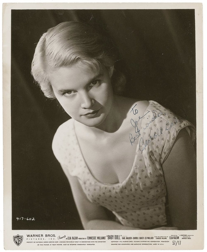 Carroll Baker headshot with signature photo print