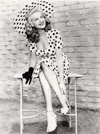 Chili Williams Polka Dot Hat Photo Print showcasing vibrant colors and playful design.