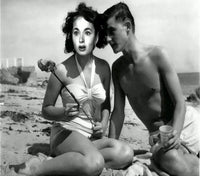 Ann Blyth Marshmellows photo print, vintage movie art.