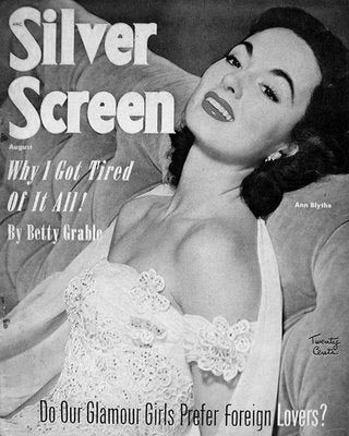 Ann Blyth Silver Screen Magazine Photo Print showcasing classic Hollywood beauty