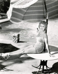Claire Trevor Poolside Photo Print showcasing classic Hollywood elegance.