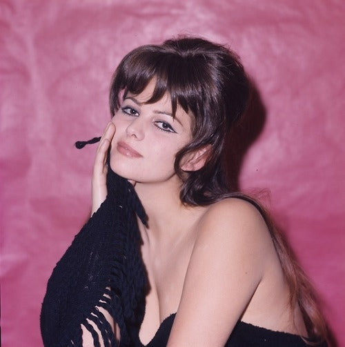 Claudia Cardinale Photo Print with Pink Background