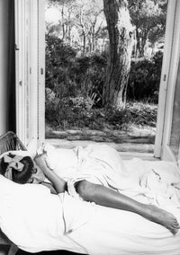 Claudia Cardinale Open Window Photo Print showcasing classic cinema beauty.