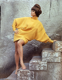 Claudia Cardinale Stone Steps Photo Print showcasing the iconic actress.