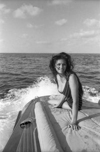 Claudia Cardinale Back of Boat Photo Print
