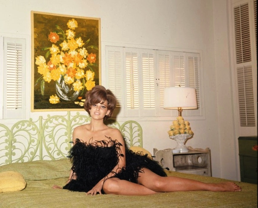 Claudia Cardinale Flower Painting Color Photo Print