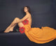 Claudia Cardinale Orange Blanket Photo Print