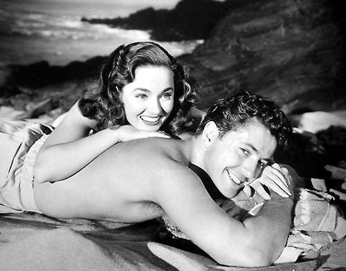 Ann Blyth Beach Photo Print showcasing classic Hollywood elegance