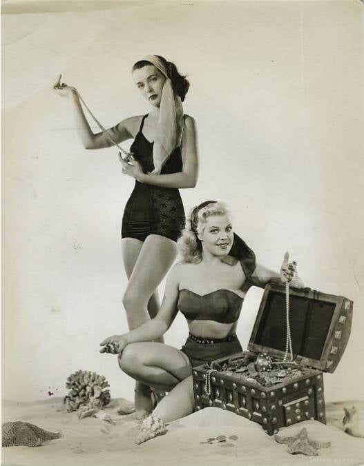 Cleo Moore Treasure Photo Print showcasing classic Hollywood glamour.