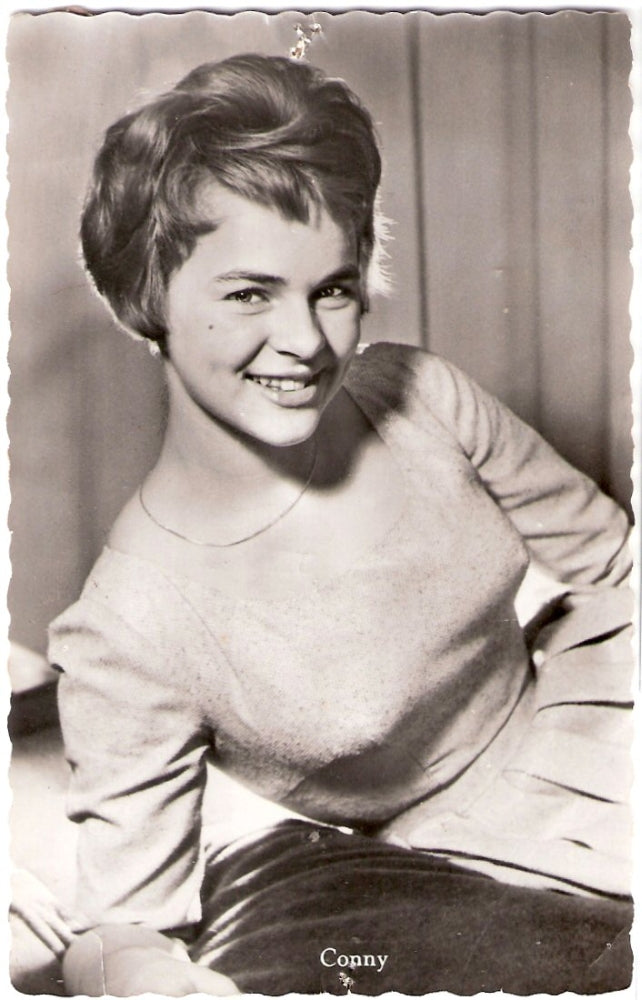 Conny Froboess Leaning Photo Print - Elegant vintage photography.