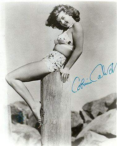 Corinne Calvet signed photo print showcasing classic Hollywood elegance.
