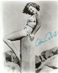 Corinne Calvet signed photo print showcasing classic Hollywood elegance.