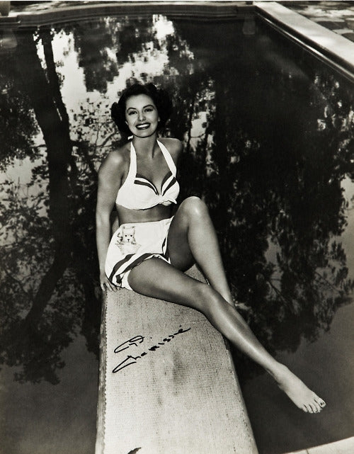 Cyd Charisse diving board photo print with signature