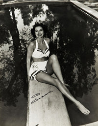Cyd Charisse diving board photo print with signature
