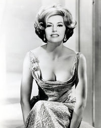Cyd Charisse sitting elegantly in a gown photo print.