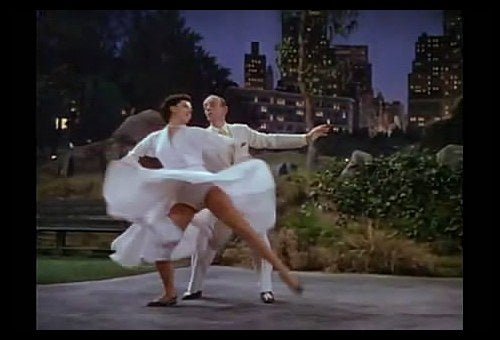 Cyd Charisse dancing with Fred Astaire photo print