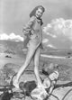 Cyd Charisse Walking on Rocks Photo Print