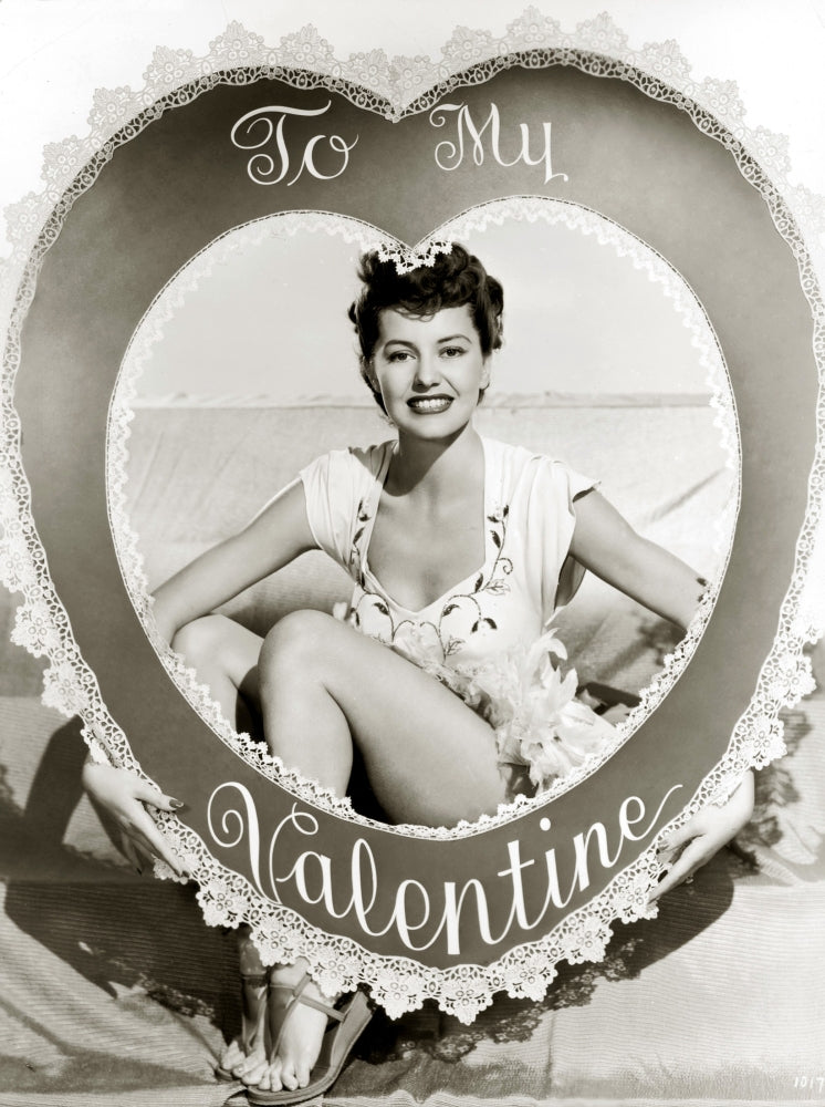 Cyd Charisse Valentine Photo Print capturing the elegance of classic Hollywood.