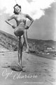 Cyd Charisse dancing on the beach photo print capturing classic Hollywood elegance