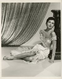 Cyd Charisse sitting on floor photo print, classic Hollywood star