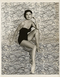 Cyd Charisse Patterned Steps Photo Print showcasing classic Hollywood elegance.