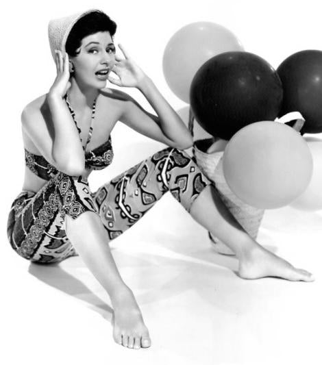 Cyd Charisse Balloons Photo Print capturing the elegance of the actress.