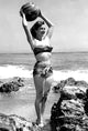Cynthia Patrick with beach ball photo print showcasing summer fun