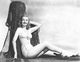 Dale Evans leaning against fishing nets photo print
