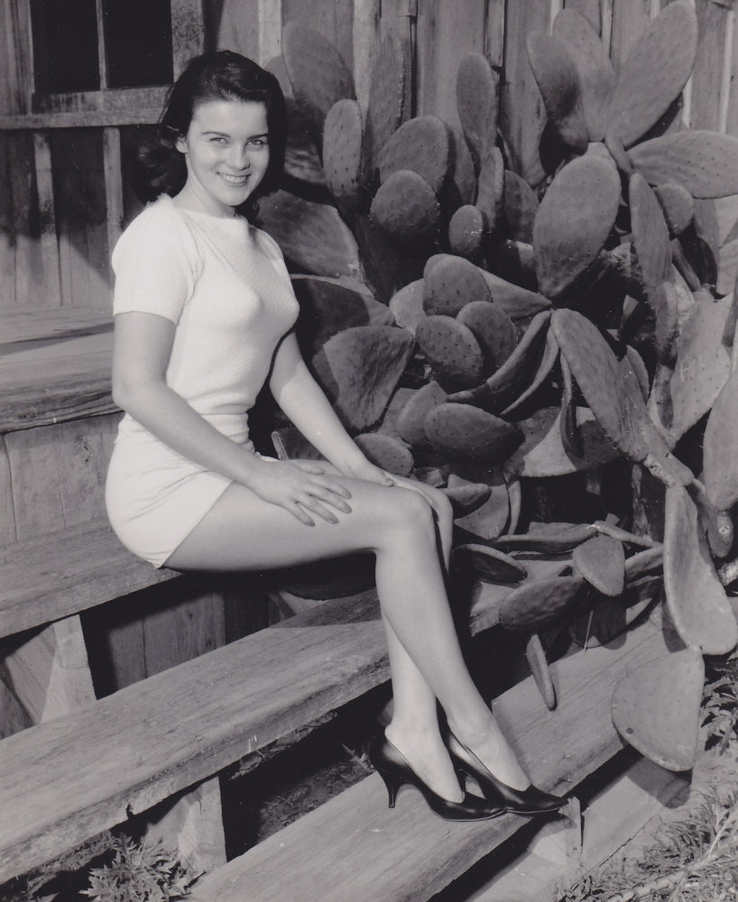 Ann-Margret Stairs Photo Print showcasing classic Hollywood elegance.