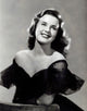 Deanna Durbin in elegant black dress with frill collar photo print