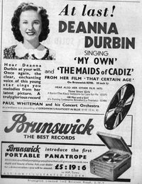 Deanna Durbin Newspaper Advertisement Photo Print