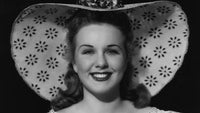 Deanna Durbin hat photo print showcasing classic Hollywood elegance.