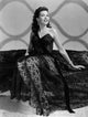 Ann Miller black dress photo print capturing classic Hollywood elegance.