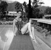 Debbie Reynolds Sitting in One Piece Photo Print